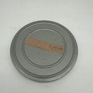 Vintage Silver Metal Film Reel Canister 6" With Film Reel